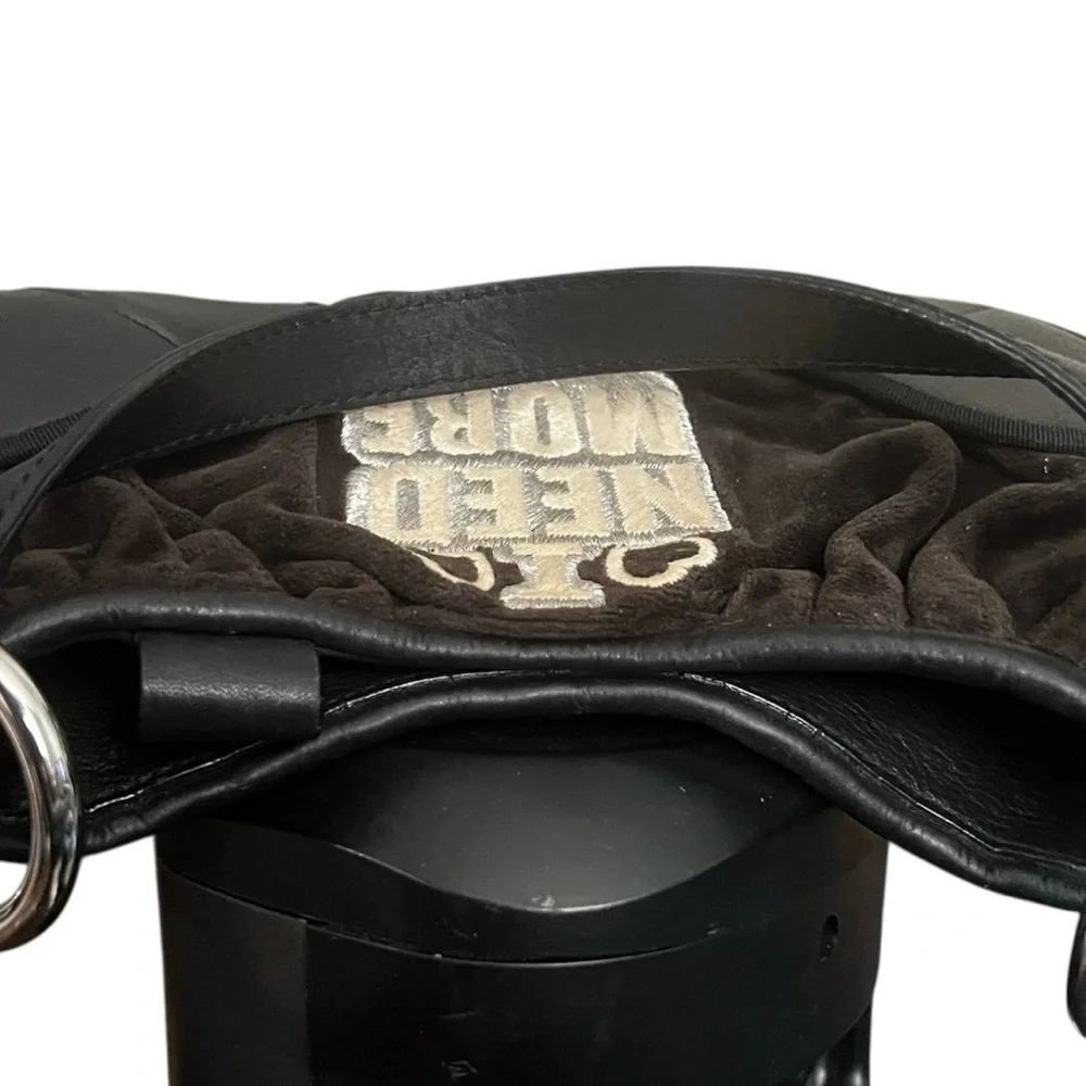 VTG Juicy Couture ‘I Need More Juicy’ Handbag Y2K Brown Velour Leather Trim - Picture 6 of 11